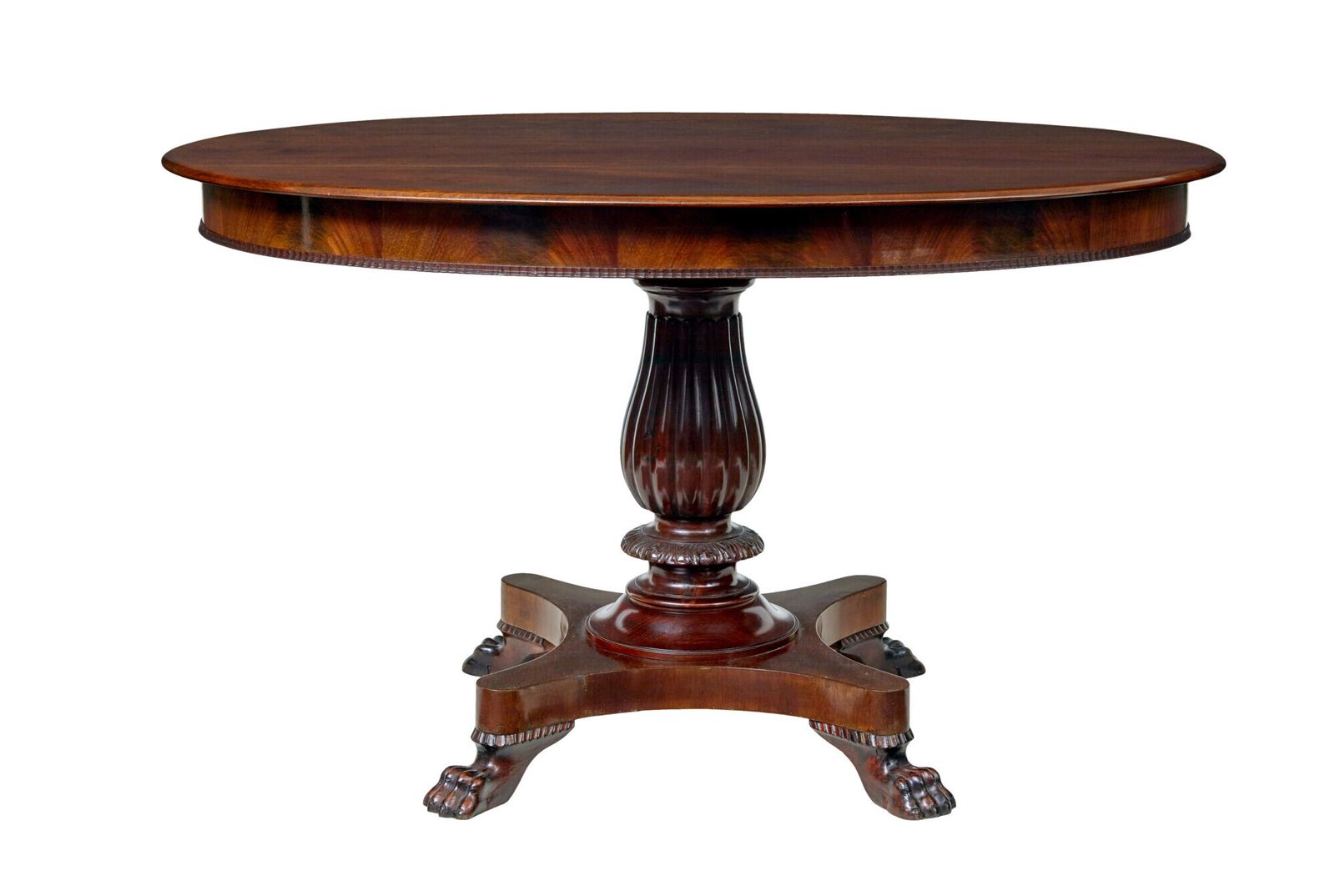Carved 19th Century Oval Center Table photo buy