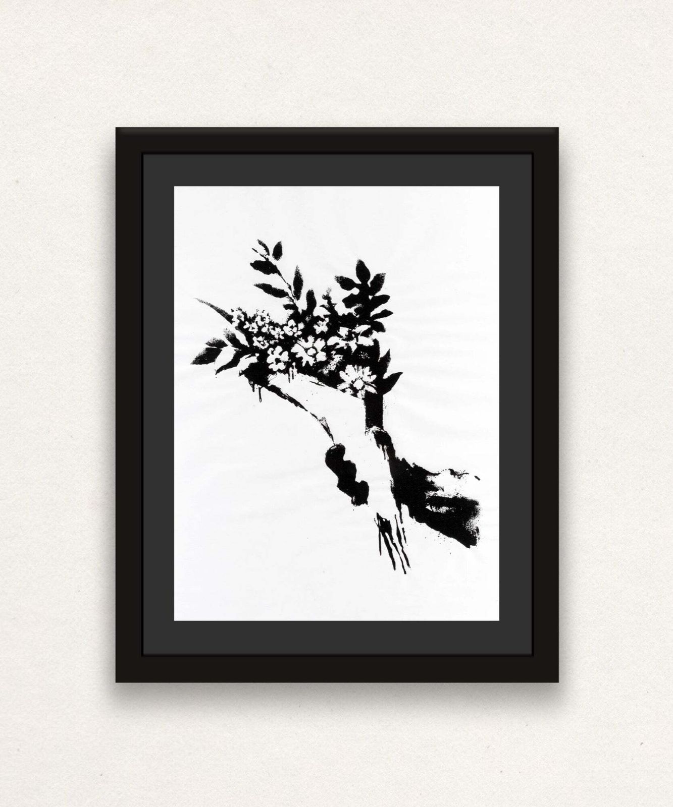 Banksy, Gdp Flower Thrower, 2019 (Framed) photo furniture