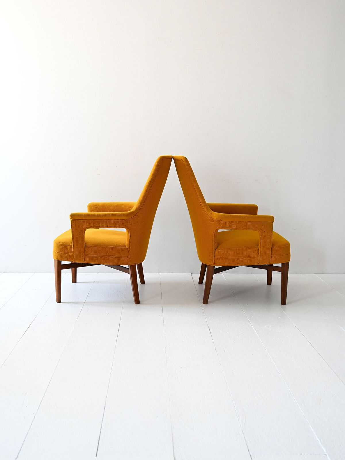 Pair Of Vintage Yellow Scandinavian Armchairs From The 1950s
