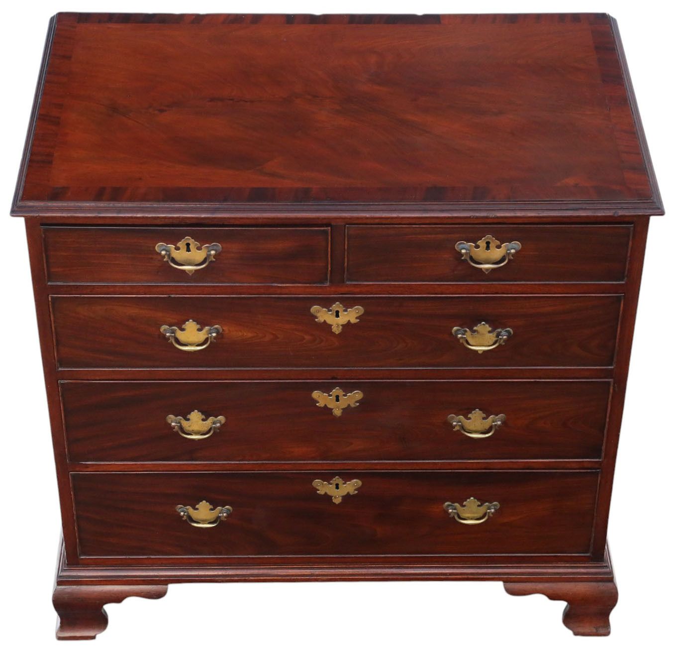 Antique Georgian Mahogany Chest Of Drawers – Fine Quality, Late 18th / Early 19th Century photo Furniture