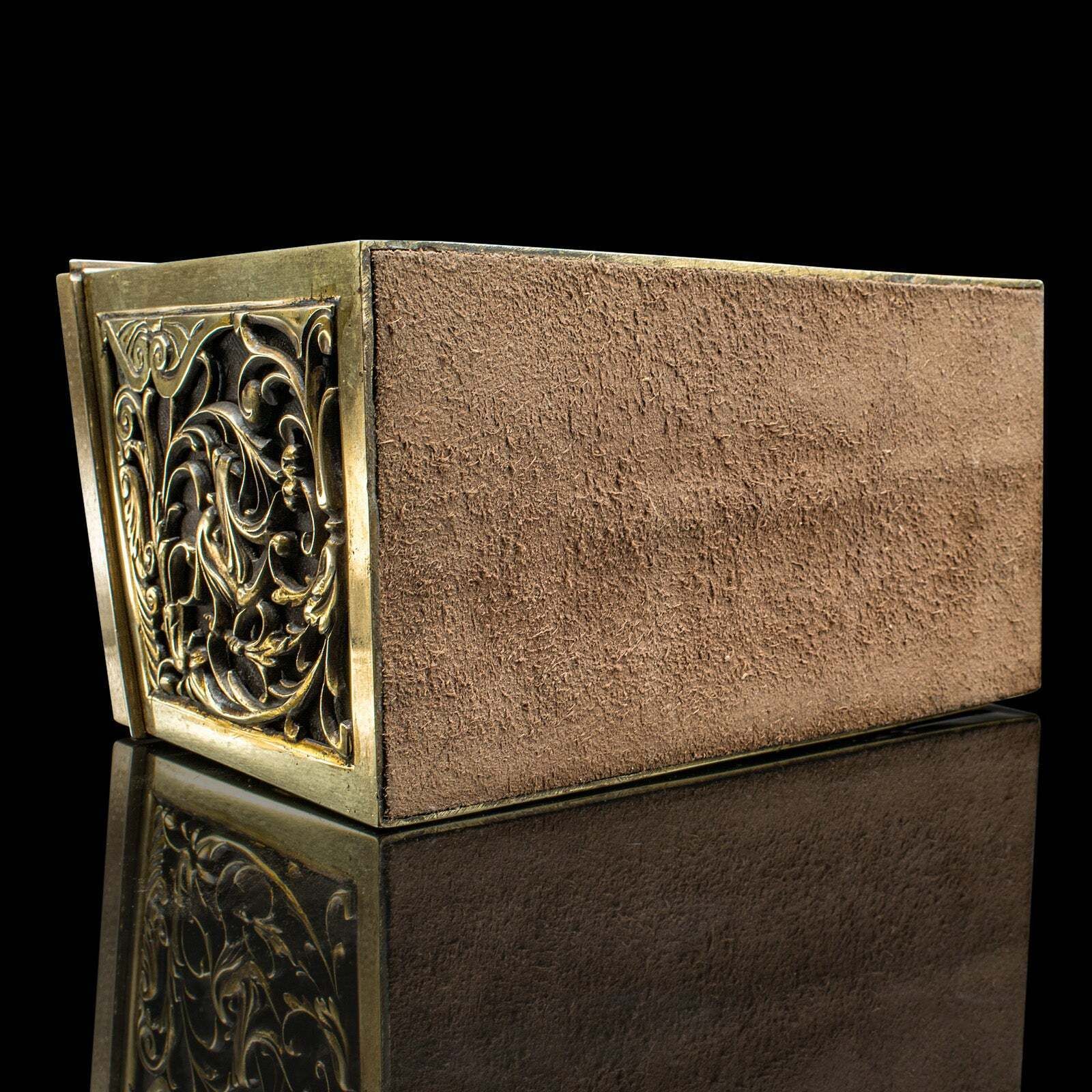 photo for sale Antique Stationery Box, English, Brass, Tabletop Letter Case, Victorian, C.1880