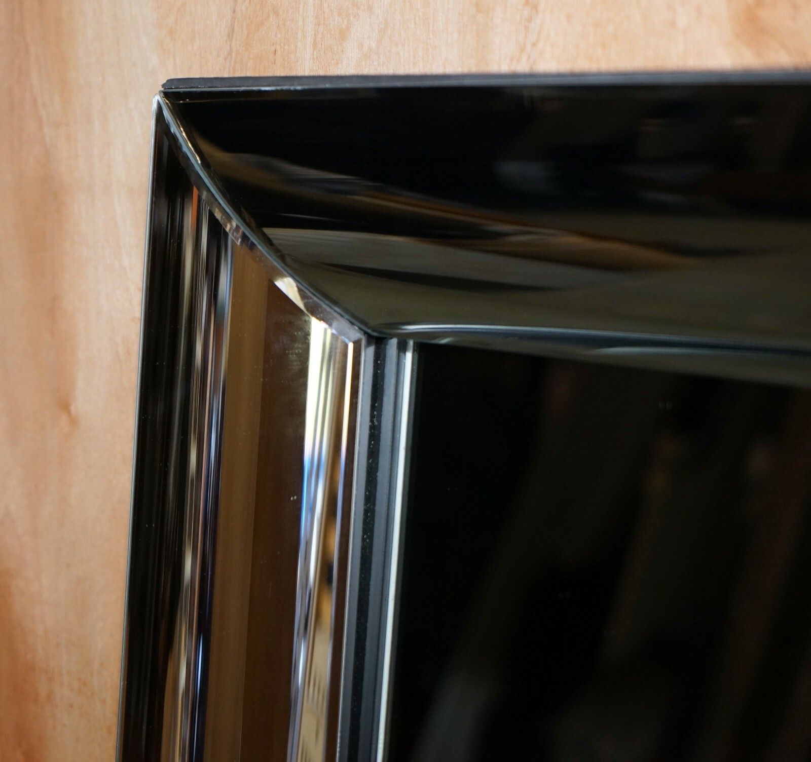 1200.0 Pair Of Full Length Cushion Framed Wall Mirrors 165.5cm With Curved Frames photo