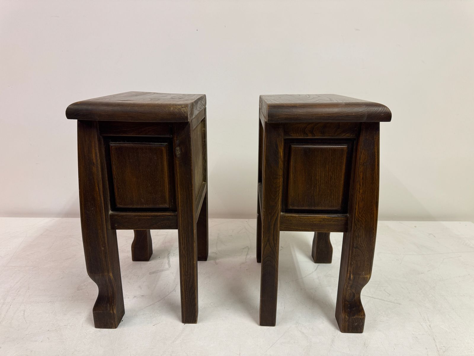 Pair Of Oak Bedside Tables In The Style Of Olavi Hänninen, Continental, 20th Century photo for sale