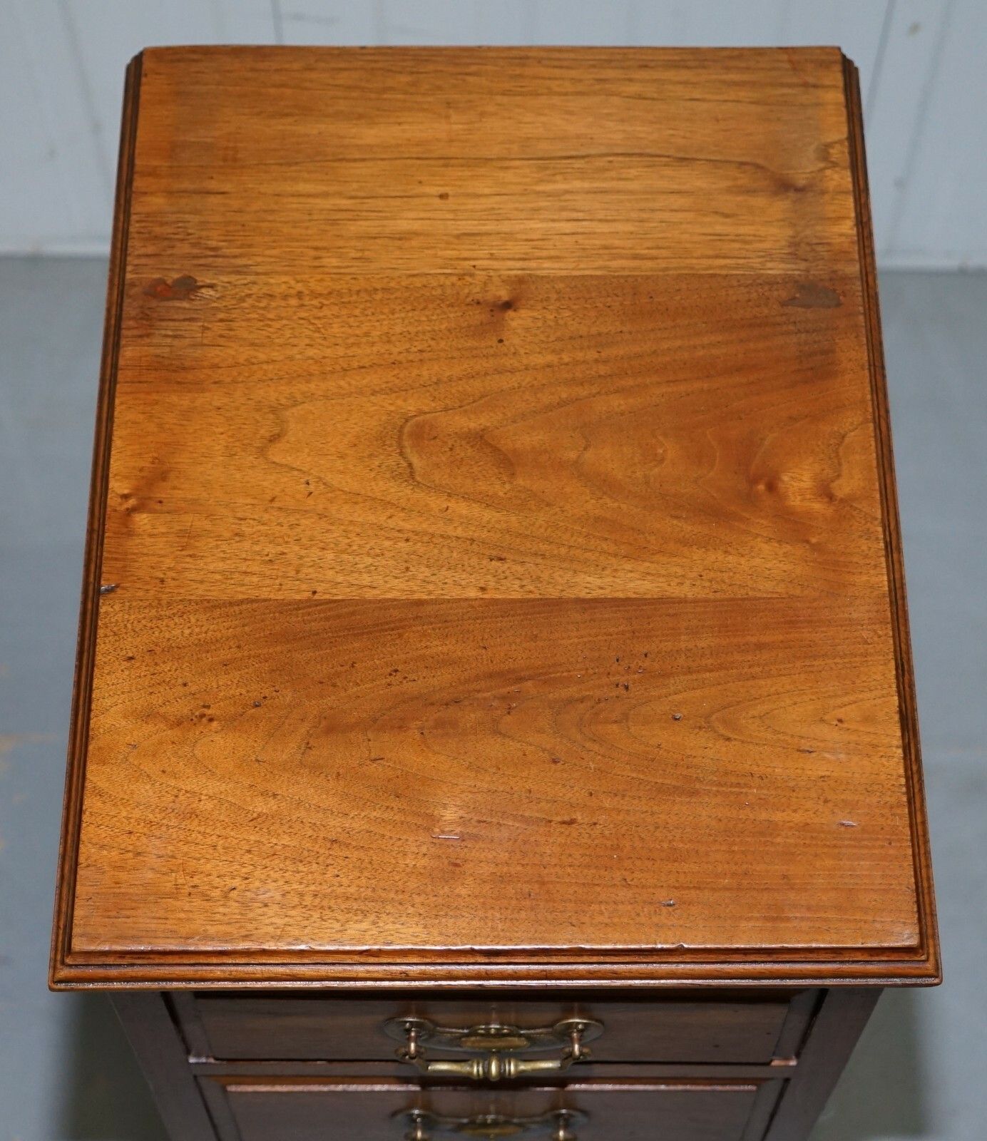 Pair Of Tall Victorian Walnut Chest Of Drawers. Lamp Wine Occasional End Tables photo 1000.0