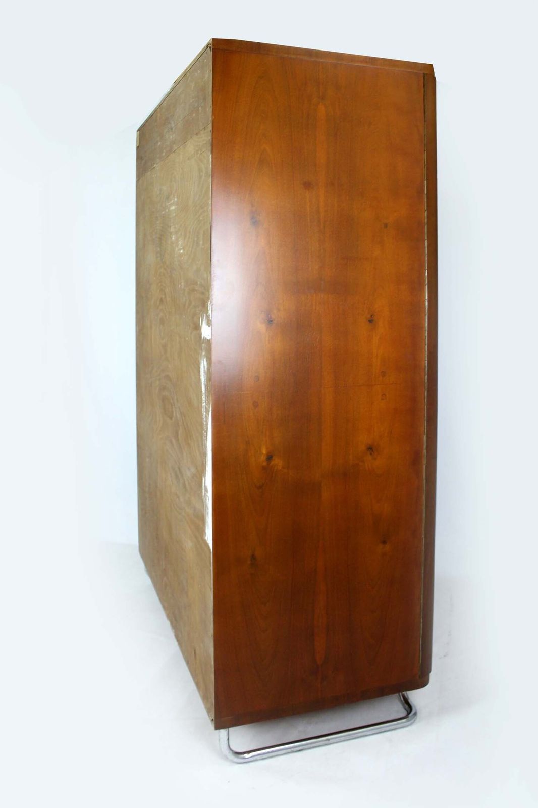 Bauhaus Chromed And Tubular Steel Wardrobe From Hynek Gottwald, 1940s photo vinterior