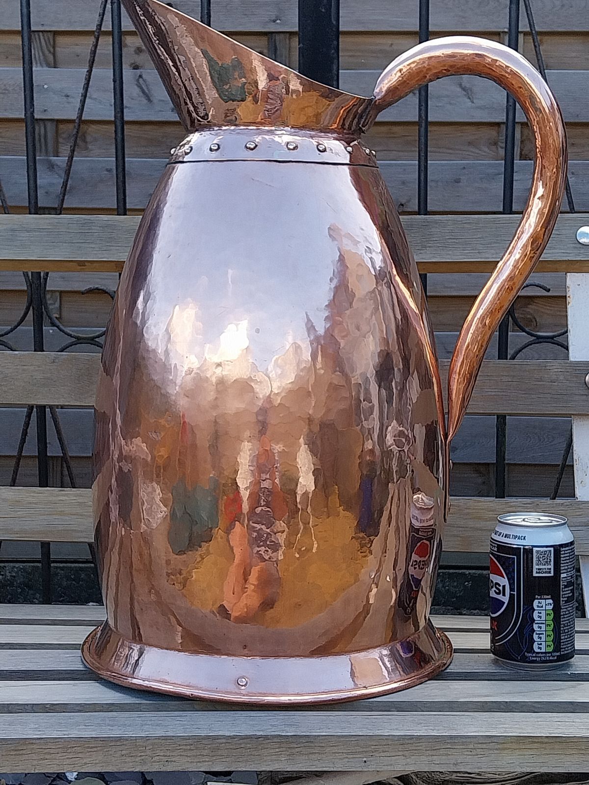Huge 20 Litre French Copper Jug. Cramped Seams And Hand Beaten. Circa 1820. photo buy