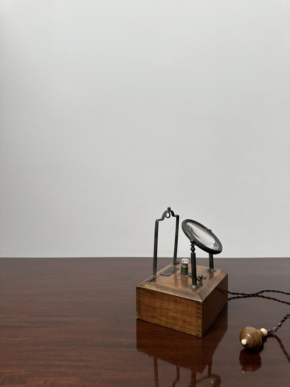 Pair Antique Magnifying Task Desk Lamp Opticians Medical Instruments By Aubrey Franks Of Manchester photo Lighting