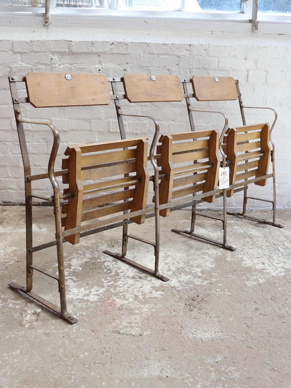 Vintage Triple French Theatre Seats