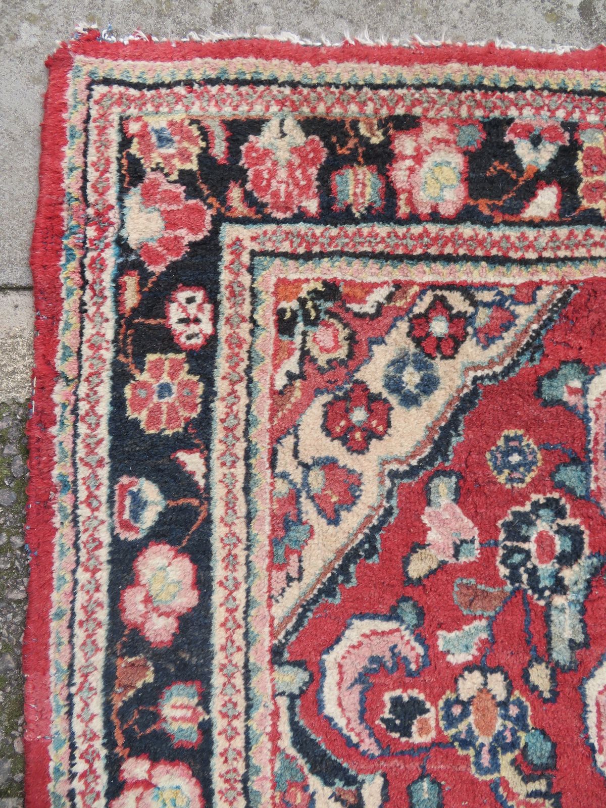 Textiles Old Mahal Village Rug. 208cm X 134cm. photo