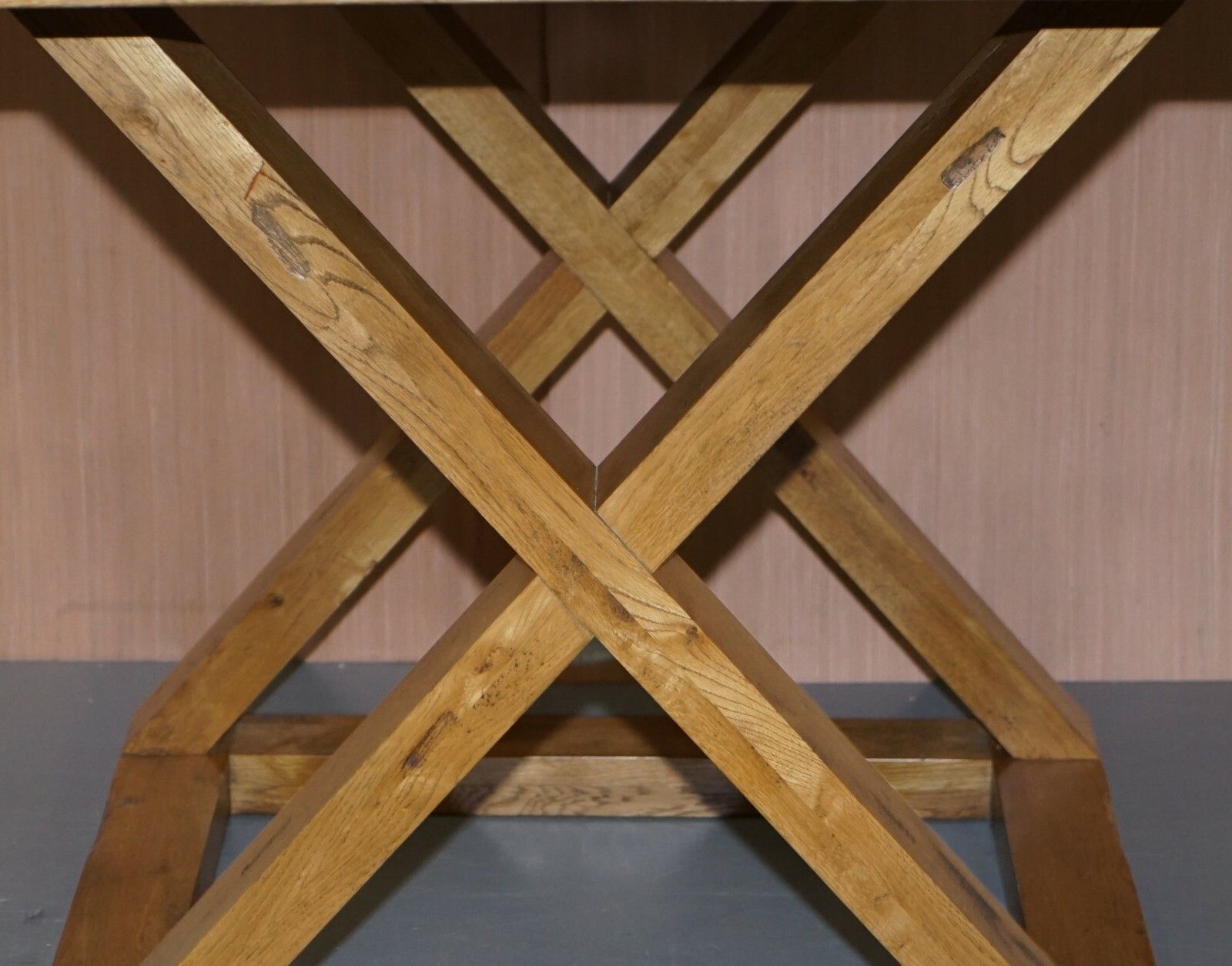 photo for sale Large Halo 150x104cm Pegged Oak High Bar Table To Seat 8 12 People With Ease