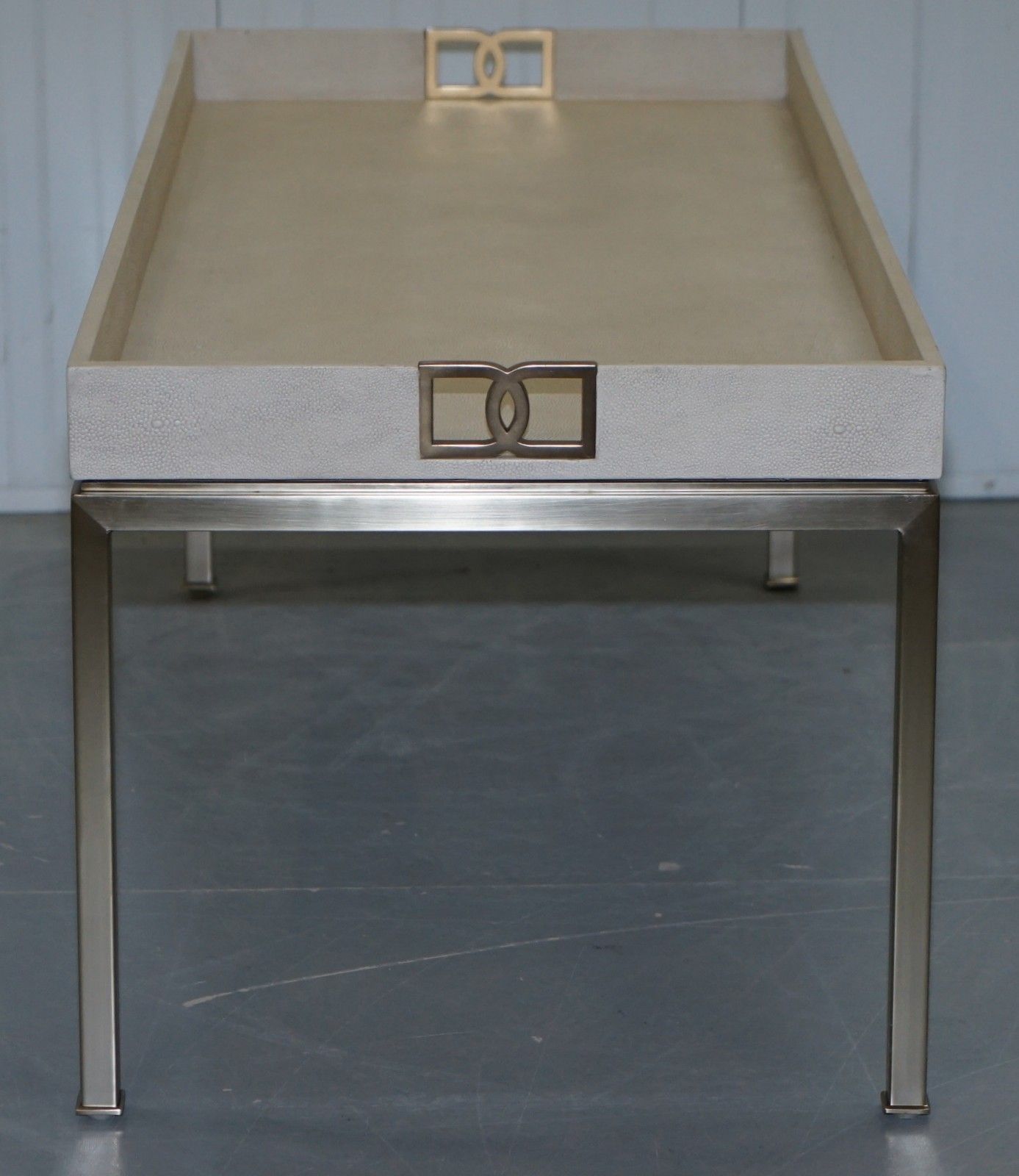 Rrp £2180 Paolo Moschino For Nicholas Haslam Salon Coffee Table Chrome Finish photo vintage
