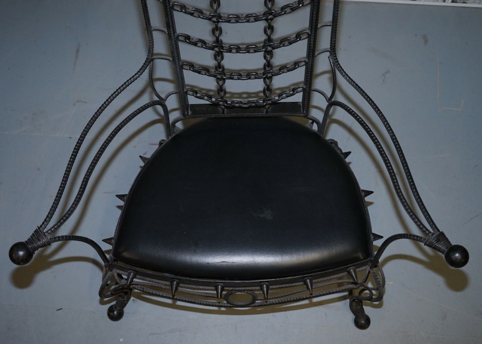 Interesting Iron Workers Gothic Sexy Dungeon Iron Throne Armchair Part Suite photo 950.0