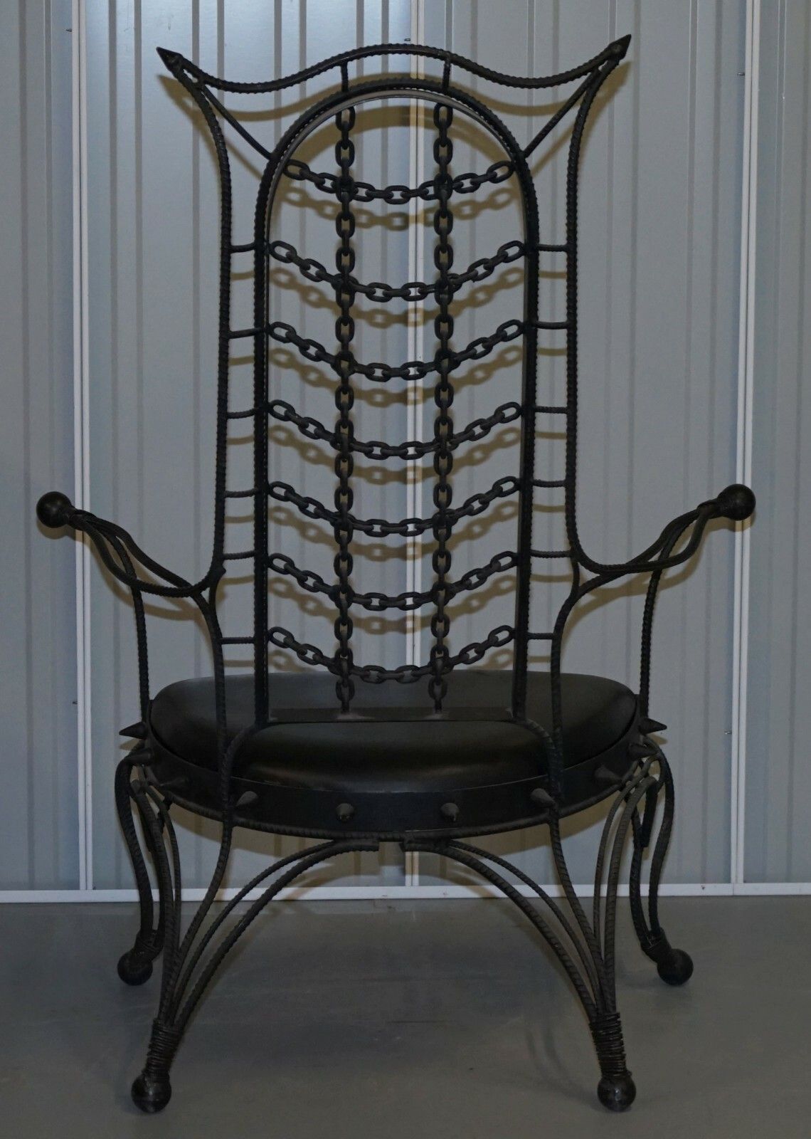 Furniture Interesting Iron Workers Gothic Sexy Dungeon Iron Throne Armchair Part Suite photo
