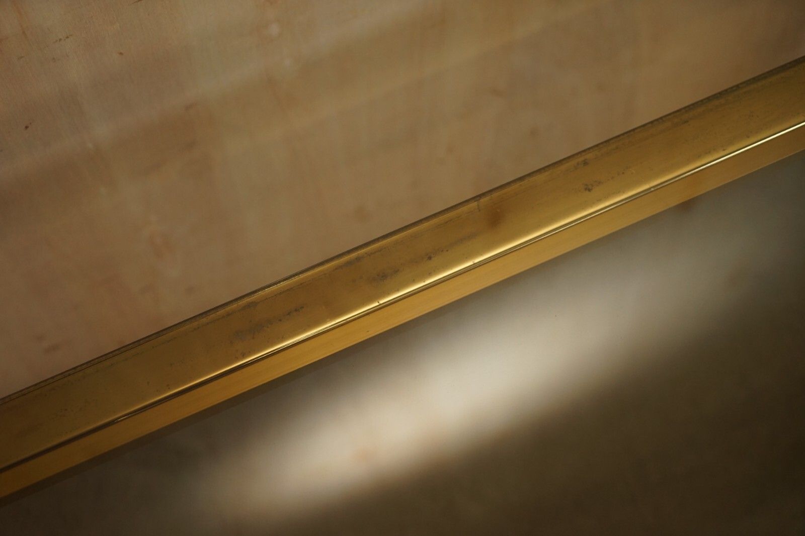 950.0 Circa 1950's Mid Century Modern Brass& Glass Coffee Cocktail Table Part Suite photo