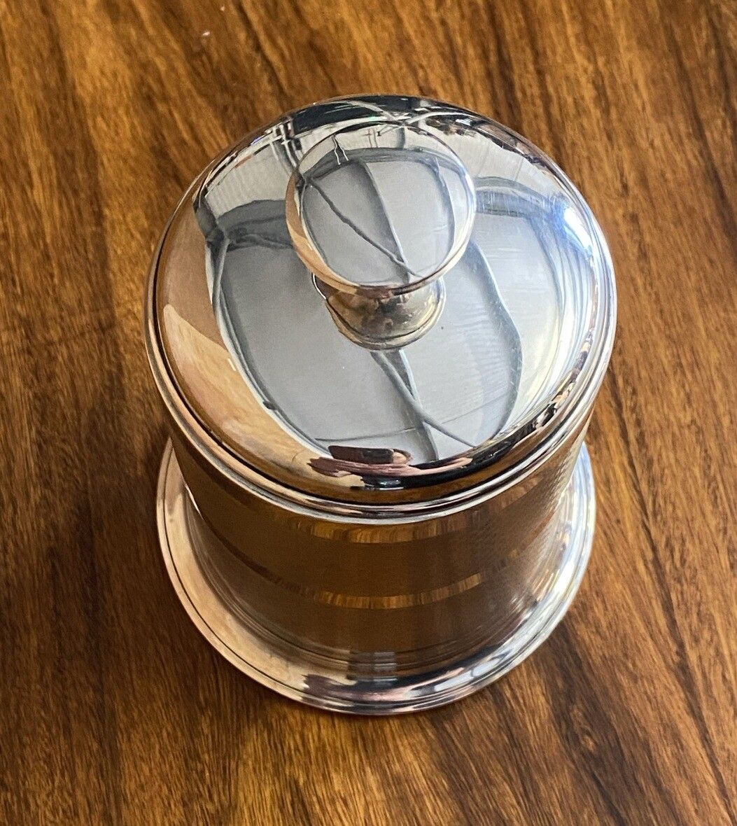 Stunning English Solid Sterling Silver 1936 Art Deco Style Cigarette Dispenser photo vinterior