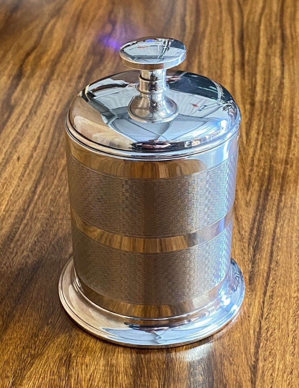 Stunning English Solid Sterling Silver 1936 Art Deco Style Cigarette Dispenser photo vintage