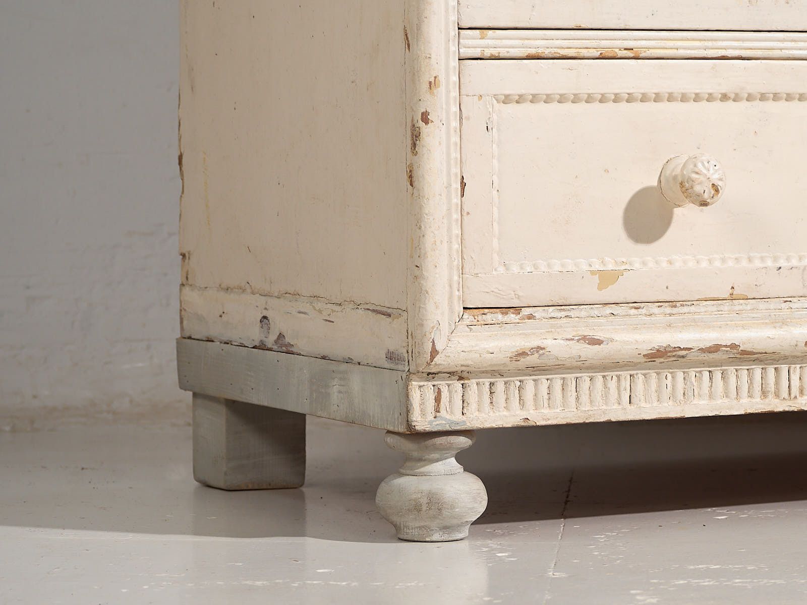 Antique White Tall Chest Of Drawers (C.1920) #60 photo furniture