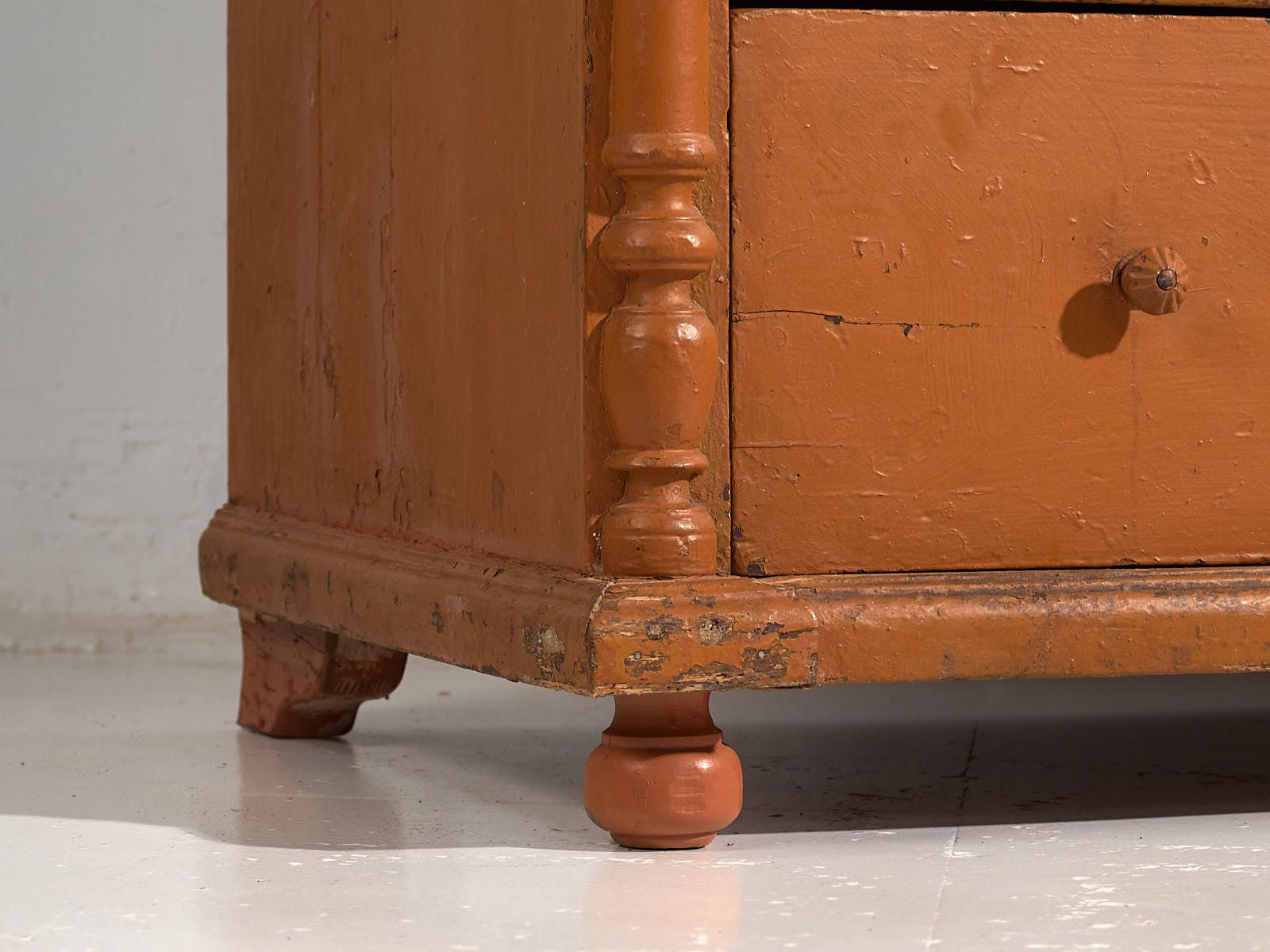 Antique Chest Of Drawers With Ochre Patina (C.1920) #72 photo furniture