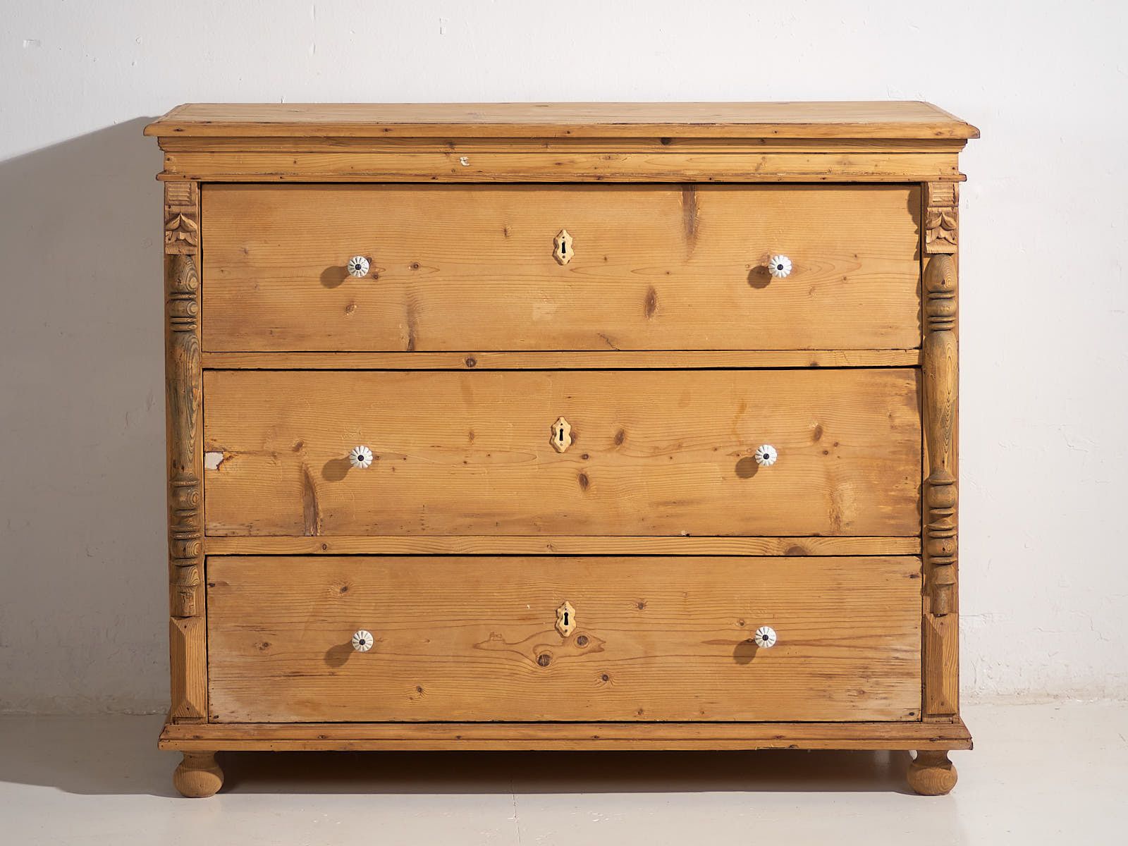 Antique Solid Wood Chest Of Drawers (C.1920) #4 photo 1823.0