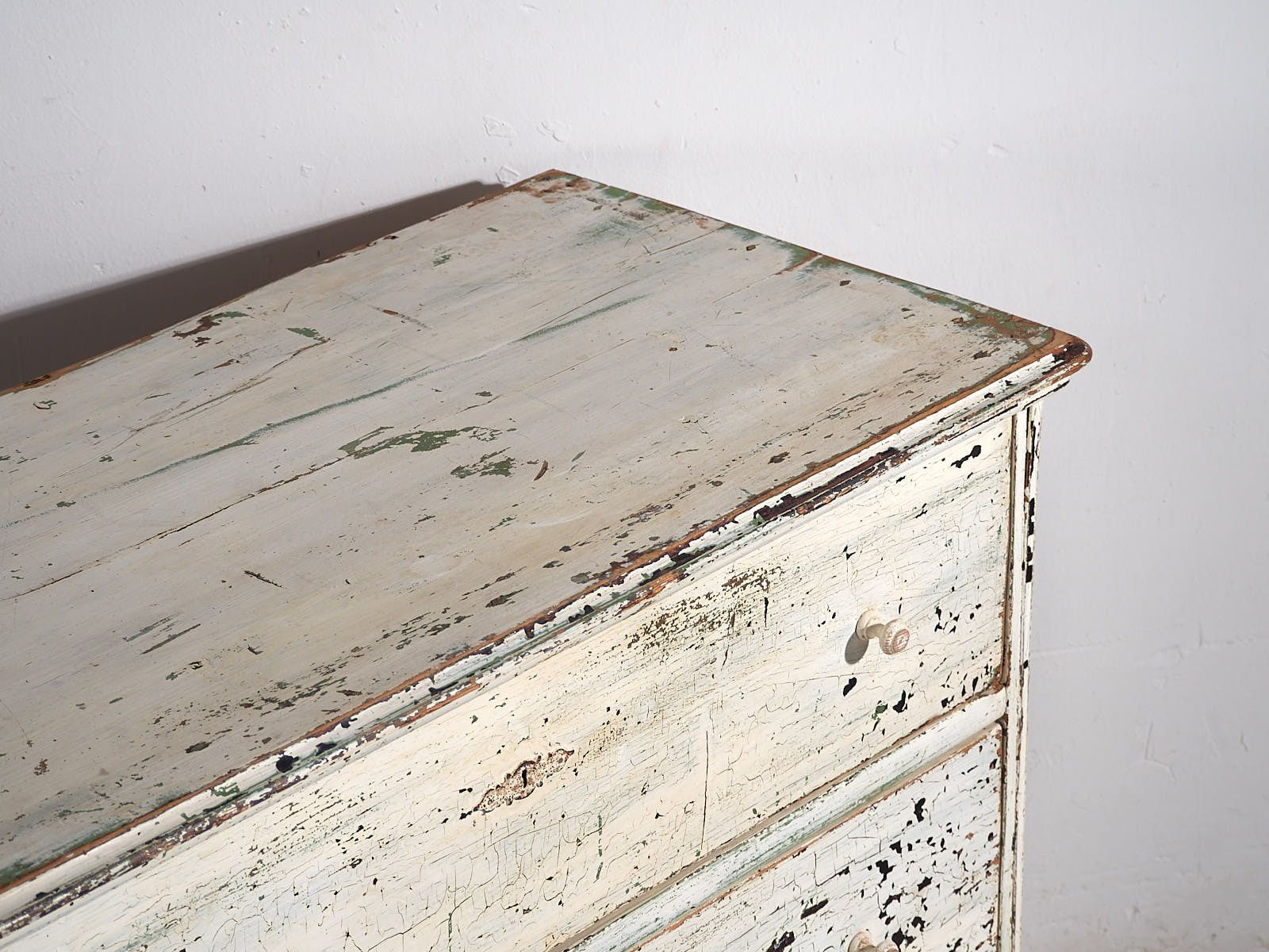 Large Antique Chest Of Drawers With White Patina (C.1920) #42 photo furniture
