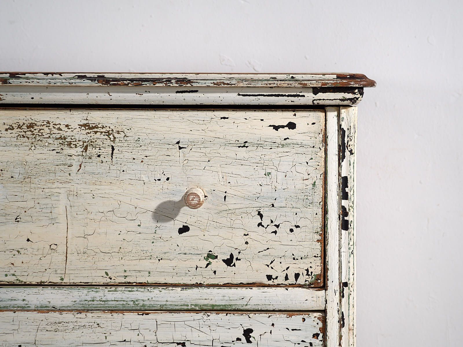 Large Antique Chest Of Drawers With White Patina (C.1920) #42 photo buy