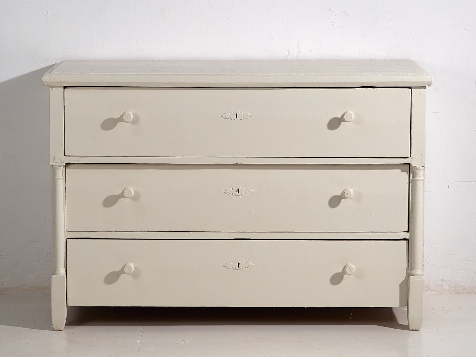 Antique White Chest Of Drawers (C.1920) #53 photo vinterior