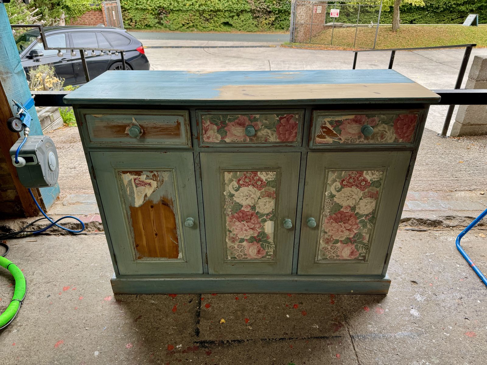 3 Door/Drawer Antique Pine Dresser Base photo 695.0