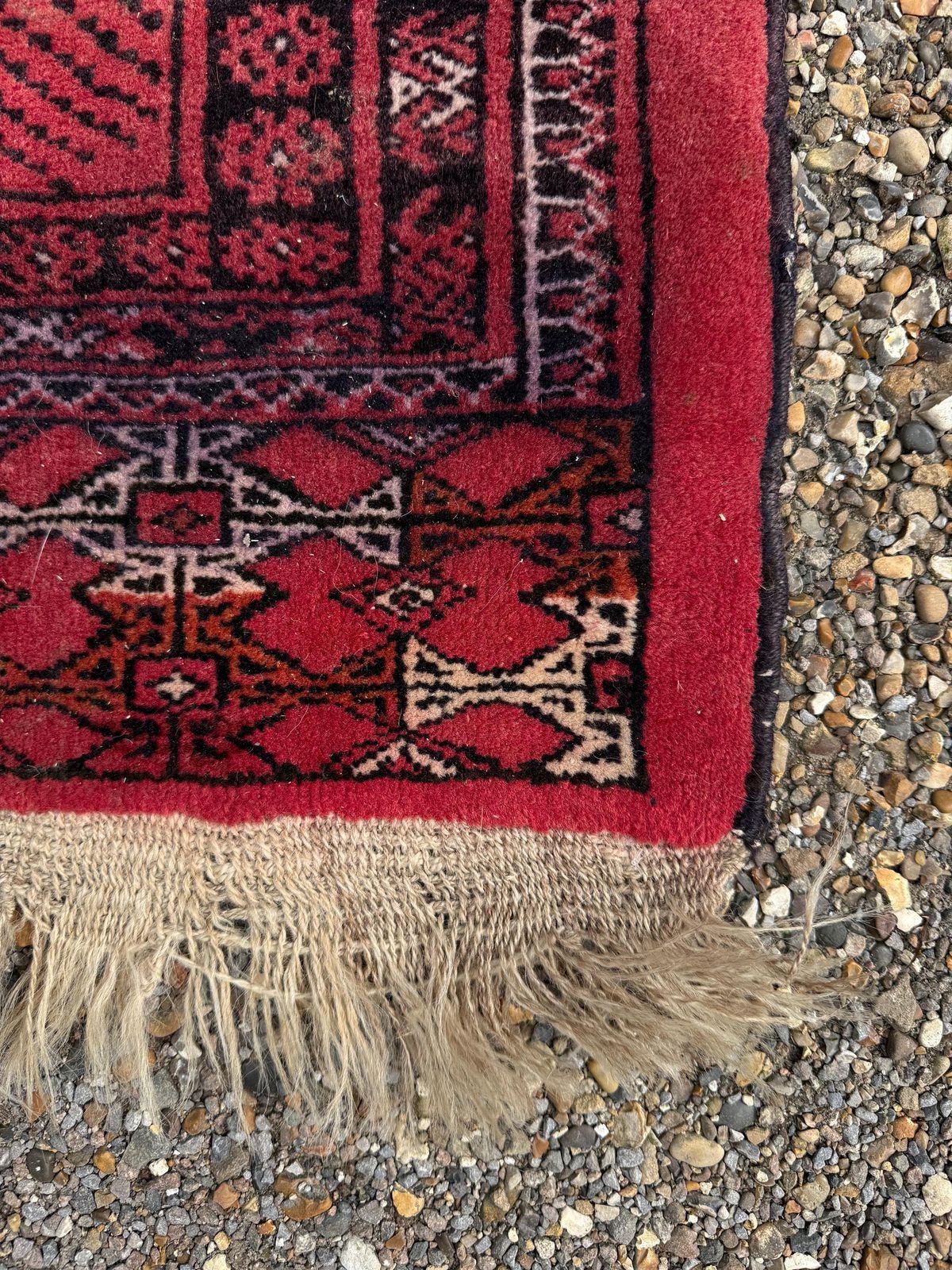 Big Afghan Turkmen Rug, 1940s, Vintage photo furniture