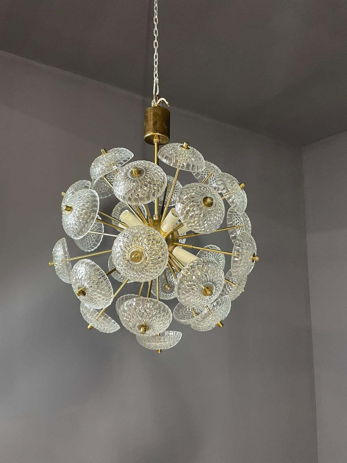 Dandelion Chandelier, Kamenický šenov, 1970s, Price Per Piece photo for sale