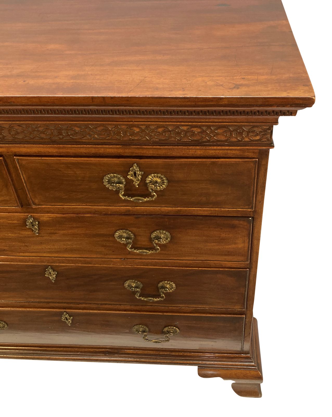 An English Mahogany Chippendale Style Chest Of Drawers photo for sale