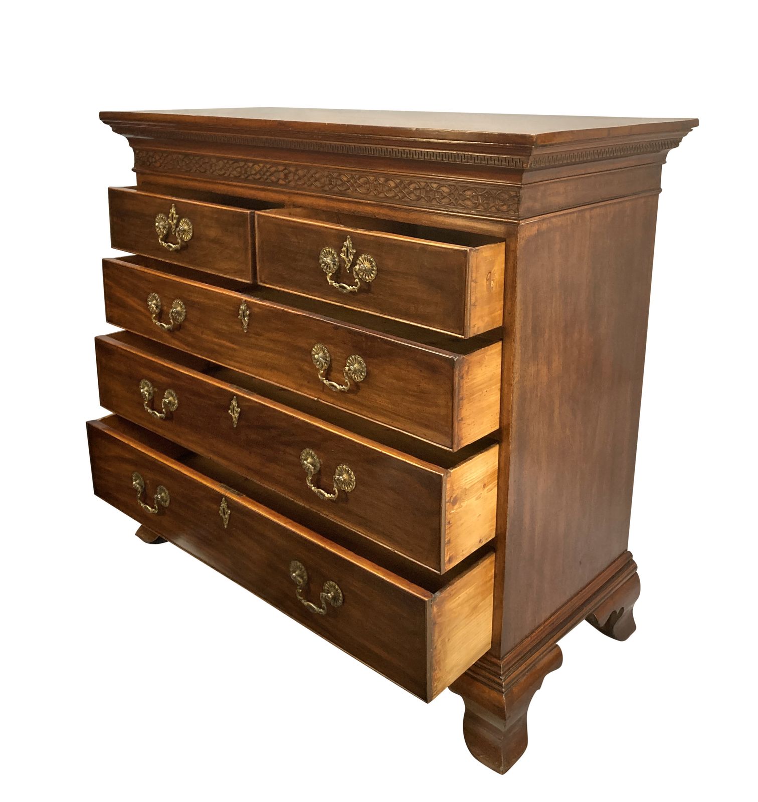 An English Mahogany Chippendale Style Chest Of Drawers photo Furniture