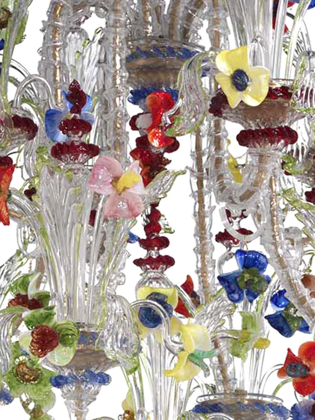 Venetian Imperial Floral "Cà Rezzonico" Murano Glass Chandelier photo buy