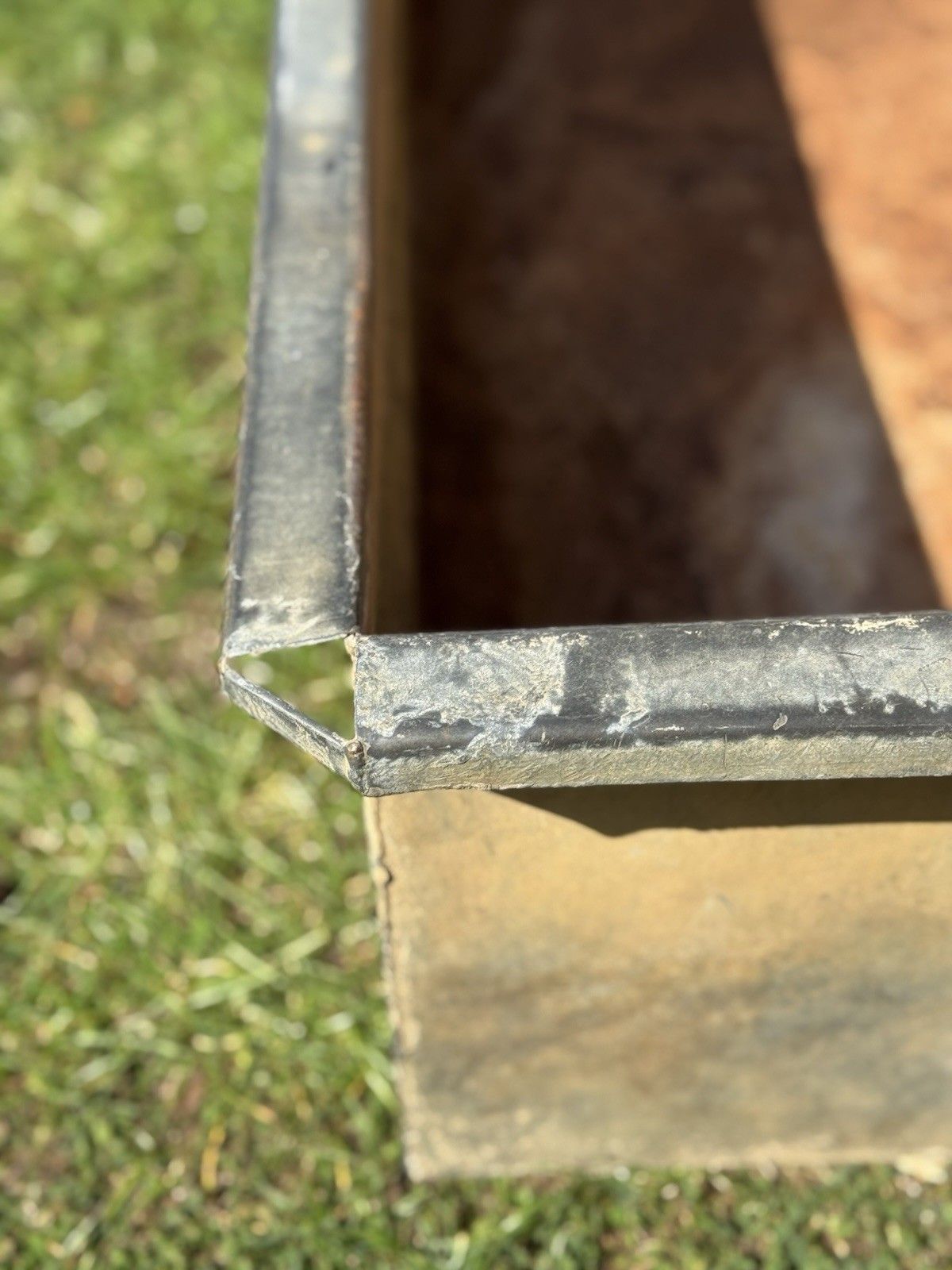 Reclaimed Galvanised Trough Large Planter /  Raised Flower Bed Plant Tree Pot Eb photo furniture