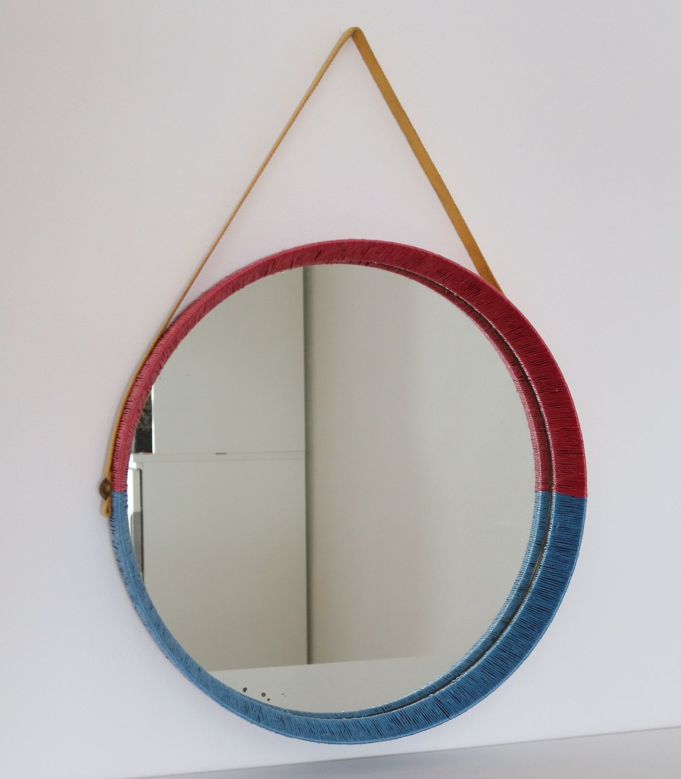 Italian Midcentury Artist Designer Wall Mirror, 1960s photo vintage