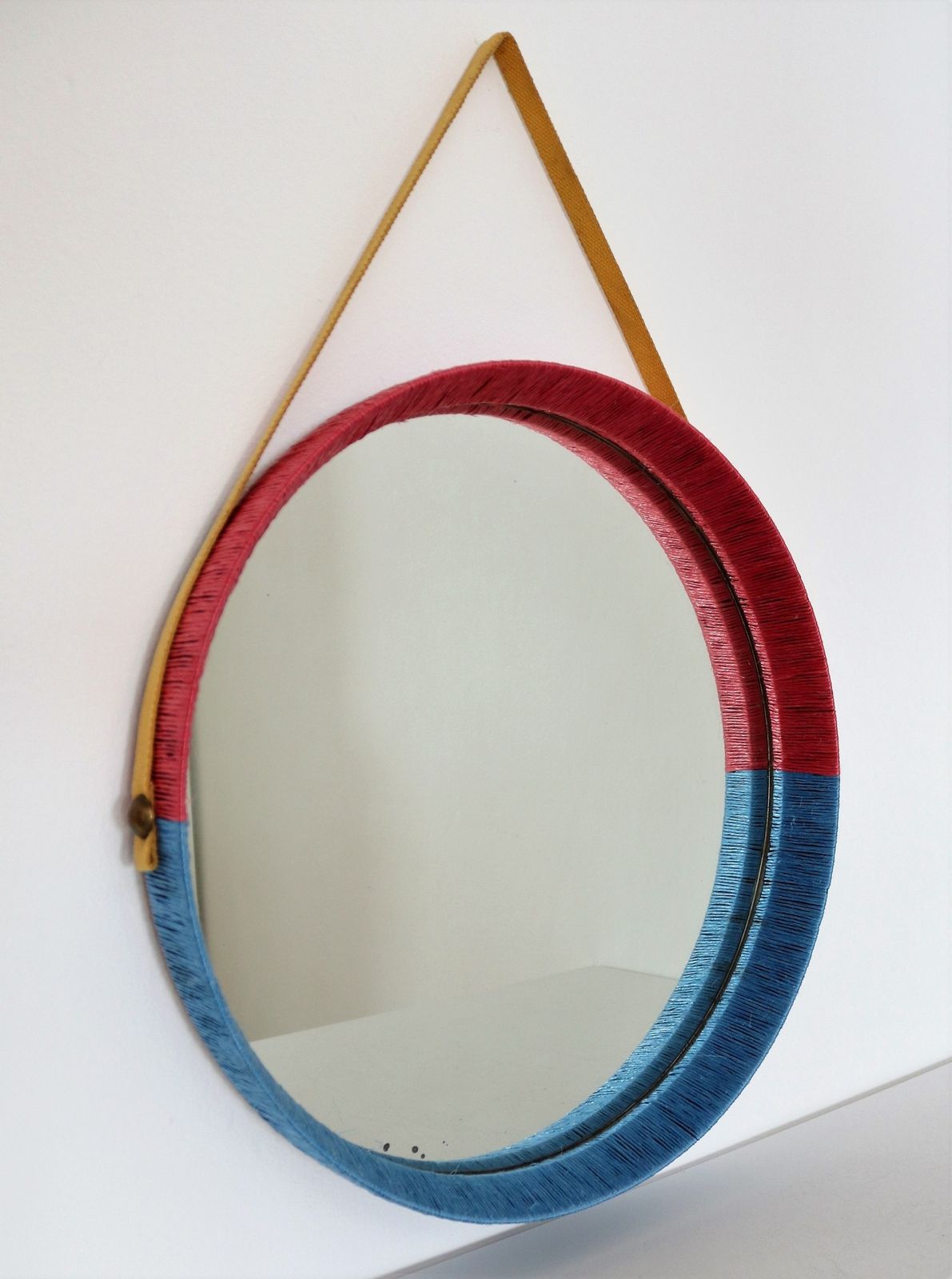 photo vinterior Italian Midcentury Artist Designer Wall Mirror, 1960s