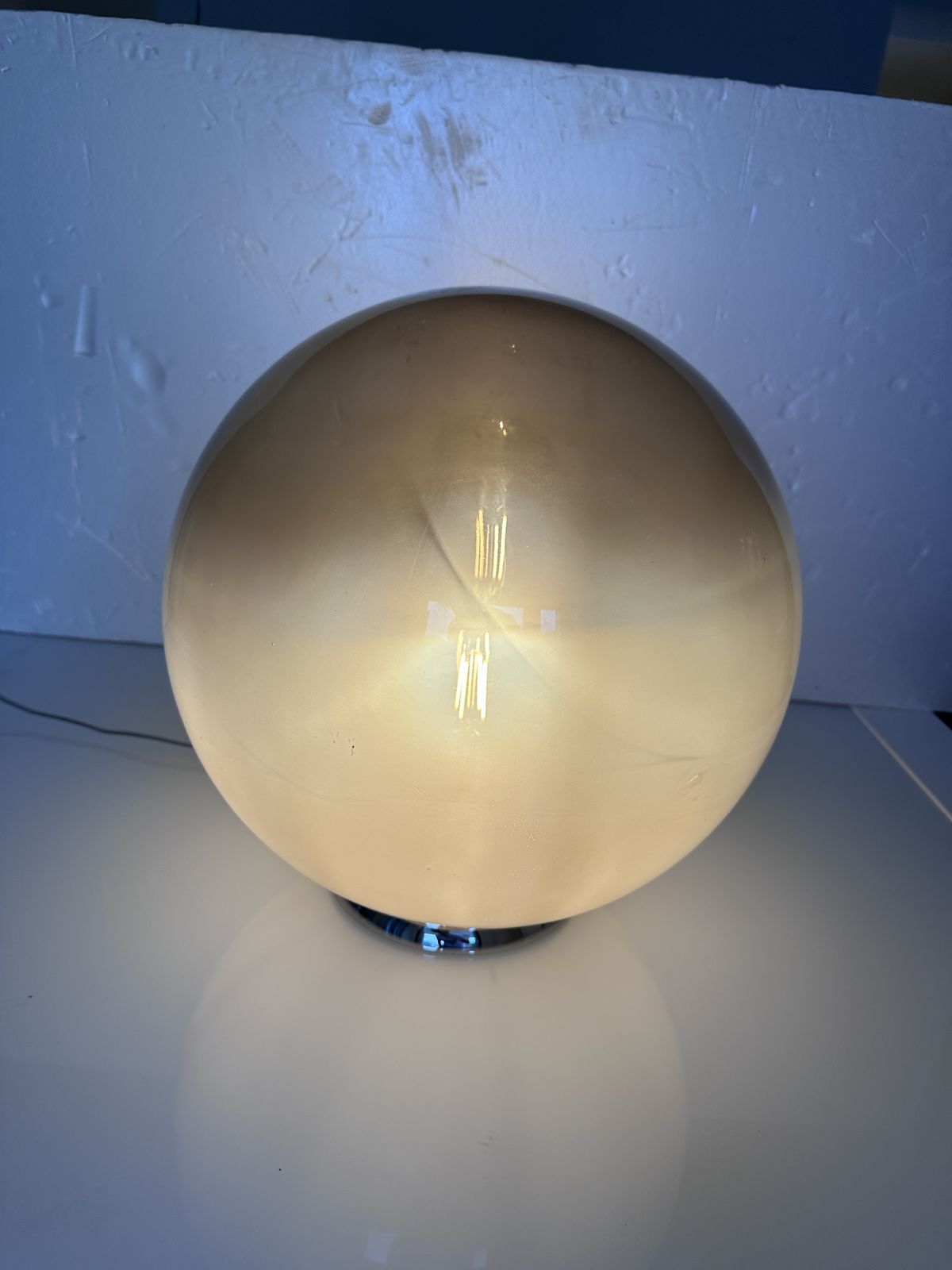 Lighting Italian Table Lamp Murano Glass By Simoeng In Varnished Fume' photo