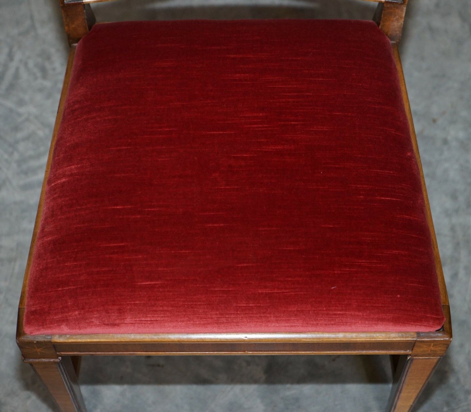 Suite Of Four Swedish Walnut & Beech Wood Dining Chairs Matching Table Available photo 850.0
