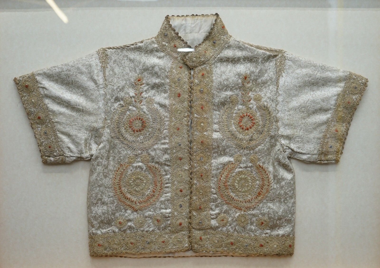 19th Century Chinese Silk Embroidered Ceremonial Jacket In Display Picture Frame photo Home Decor
