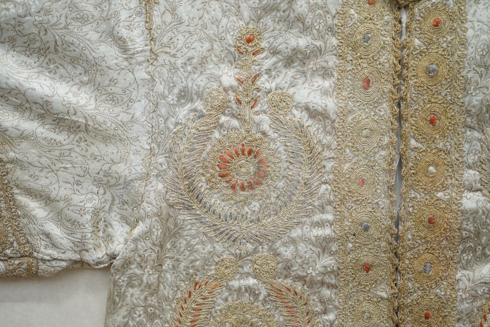 19th Century Chinese Silk Embroidered Ceremonial Jacket In Display Picture Frame photo vintage