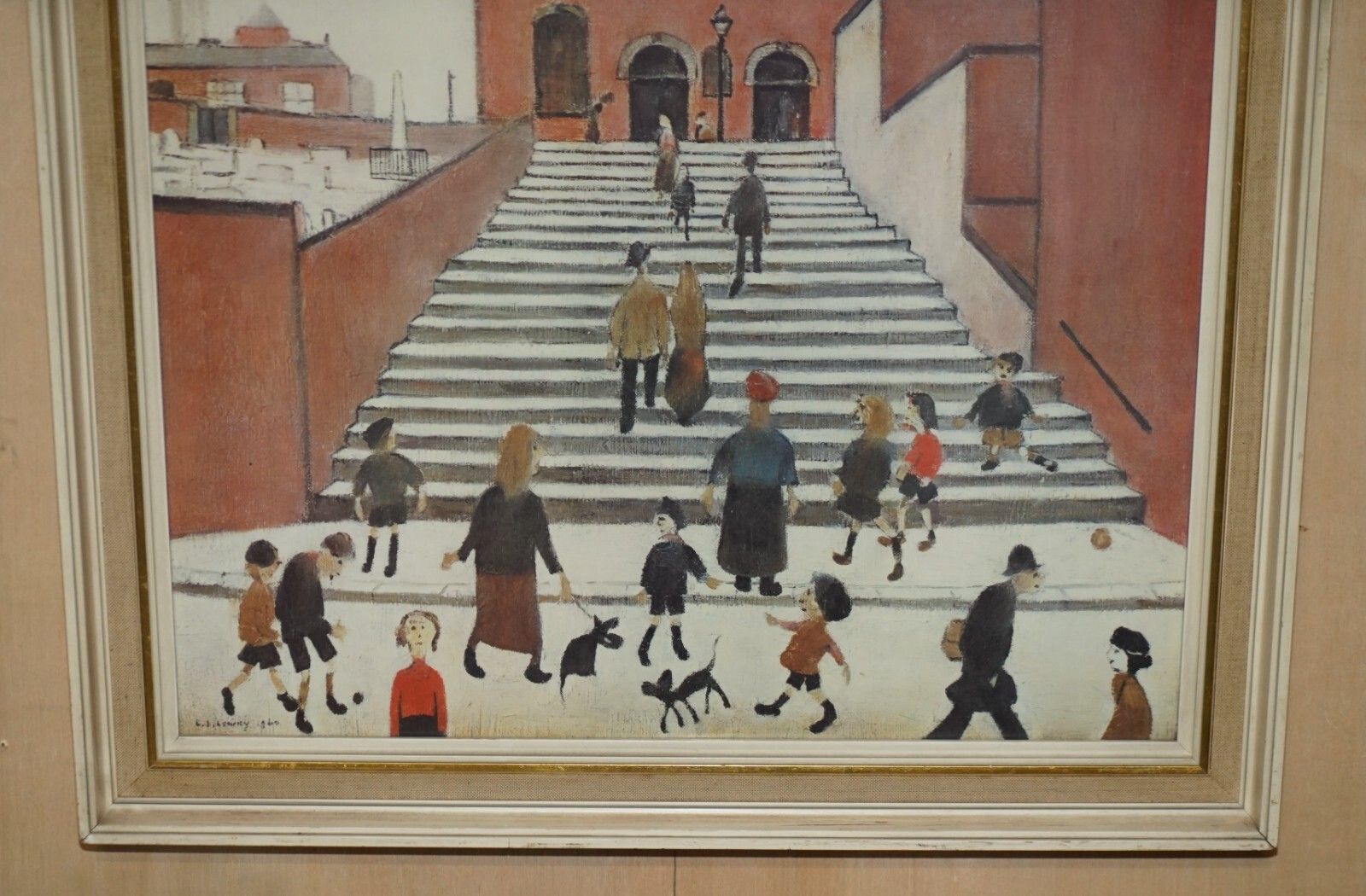 L S Lowry 053 The Old Church Print With Ganymed Label T & R Annan & Sons Ltd photo for sale
