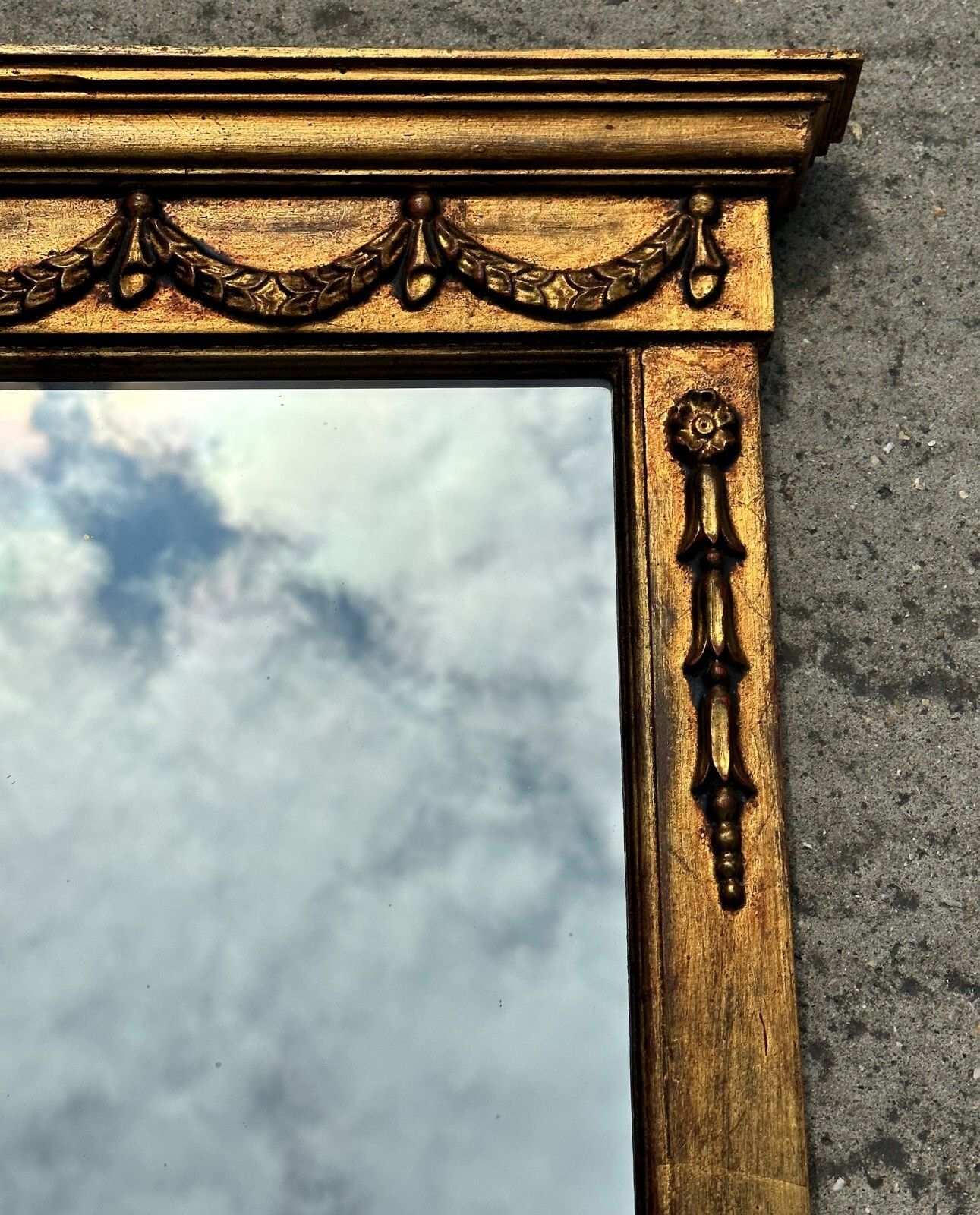 Vintage Circa 1950's Gilt Framed Wall Mirror Stamped Made In Italy To The Rear photo 850.0