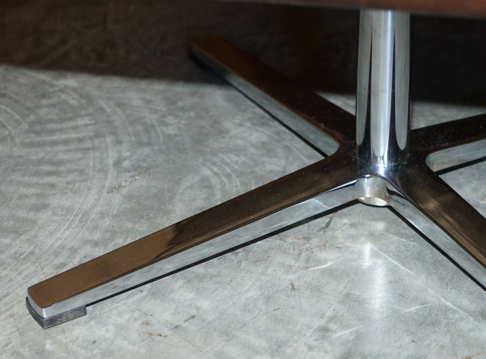 photo furniture 1 Of 2 Hand Dyed Brown Leather Aviator Hammered Metal Swivel Captains Armchairs