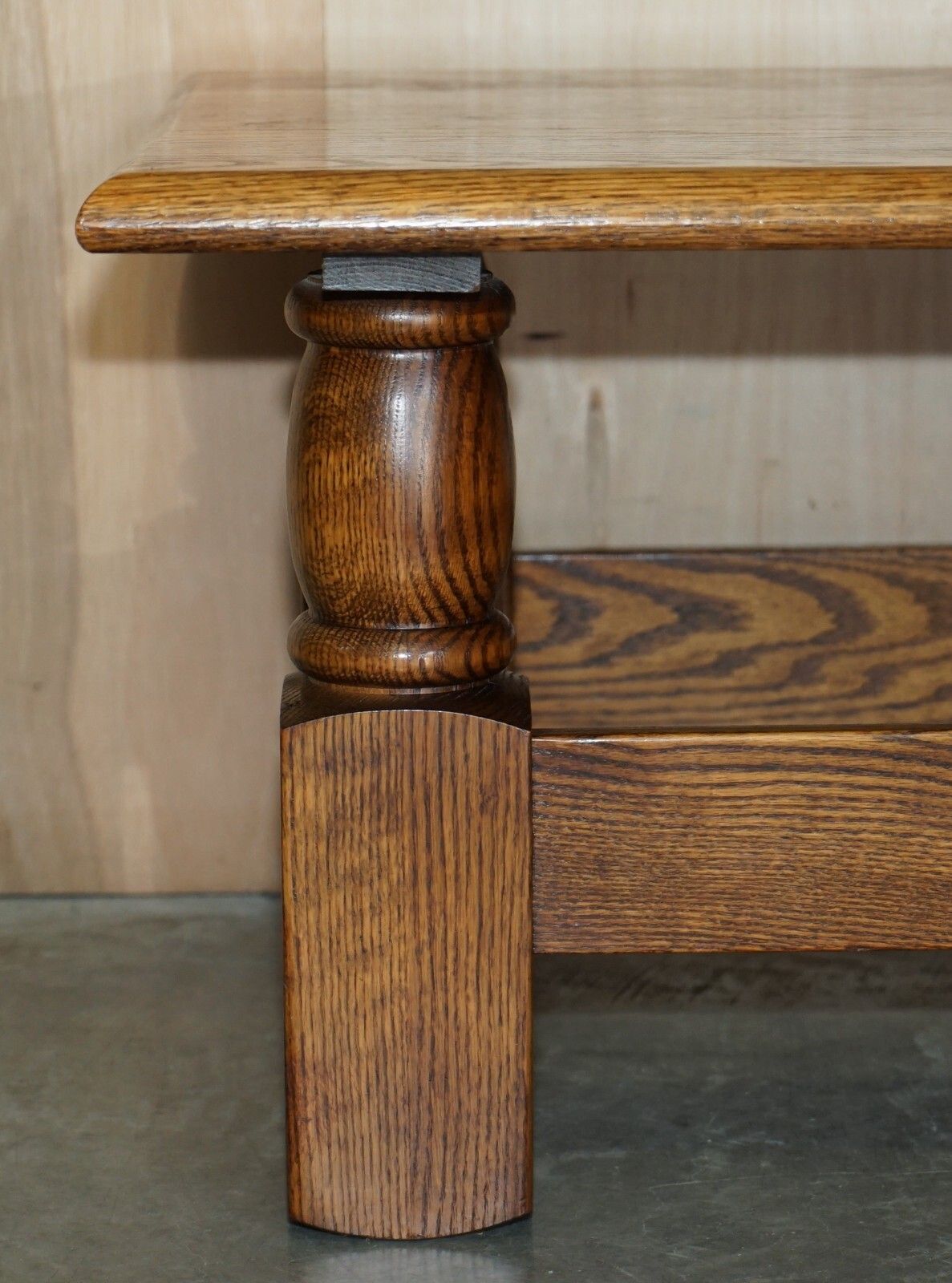 Vintage English Oak Coffee Table Made In The Style Of Edwardian Refectory Tables photo Furniture