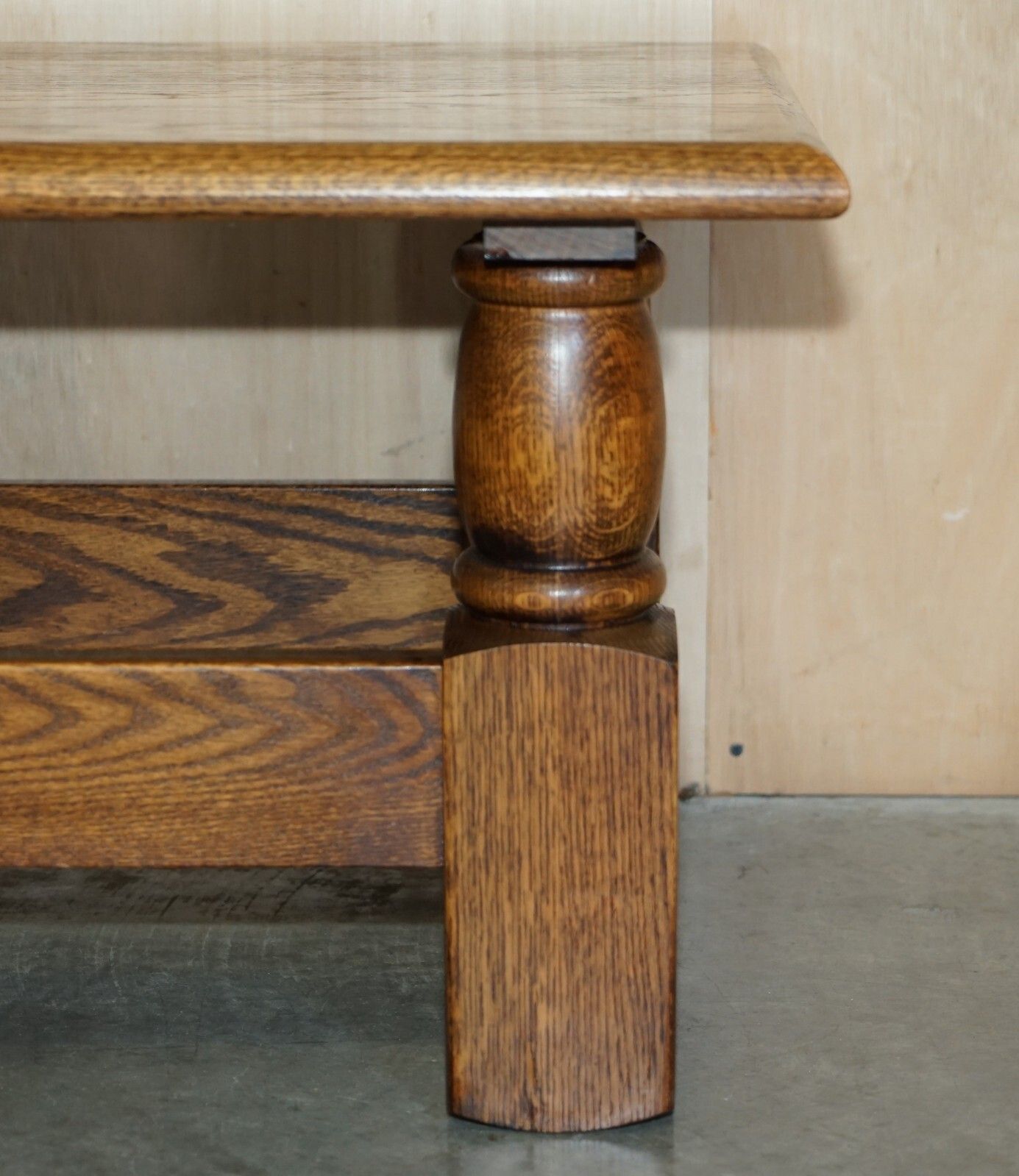 Vintage English Oak Coffee Table Made In The Style Of Edwardian Refectory Tables photo 750.0