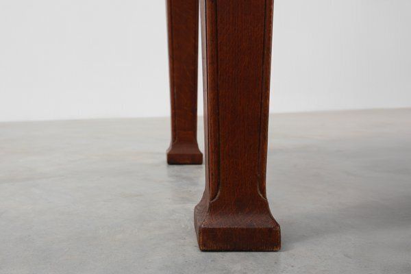 photo vinterior Art Deco Dining Table In Oak With Carved Frieze, 1920s
