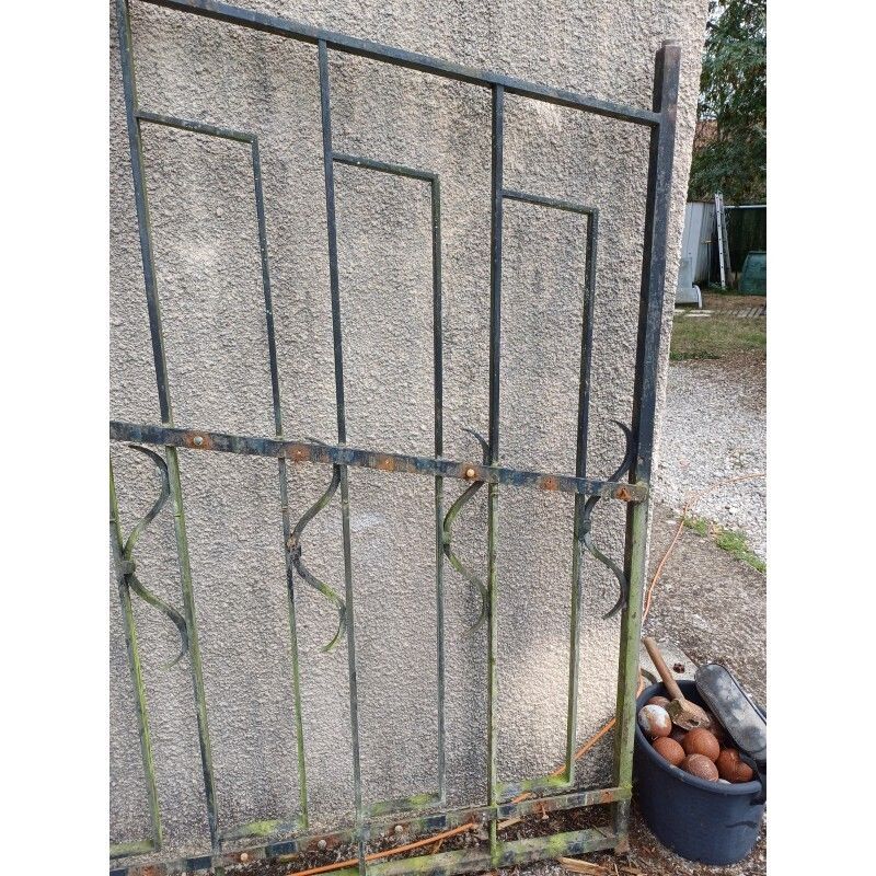Wrought Iron Gate With 2 Leaves photo vintage