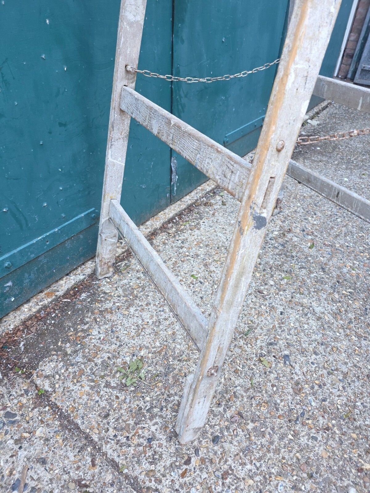 Vintage French Pine Wooden Trestle Ladders Shelving Wedding Display photo Home Decor