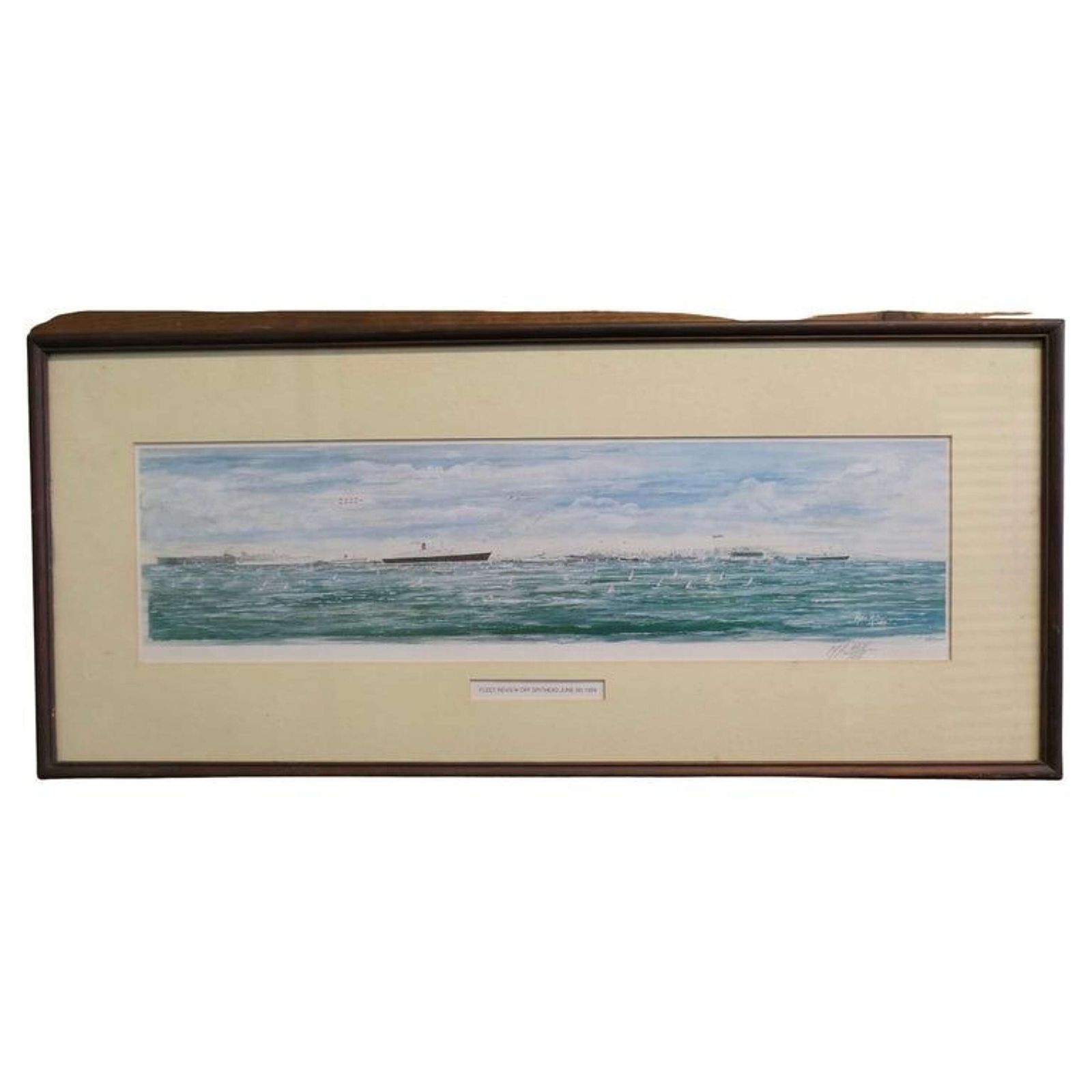 1994 Watercolour, Fleet Review Of Spithead By Mike Miller