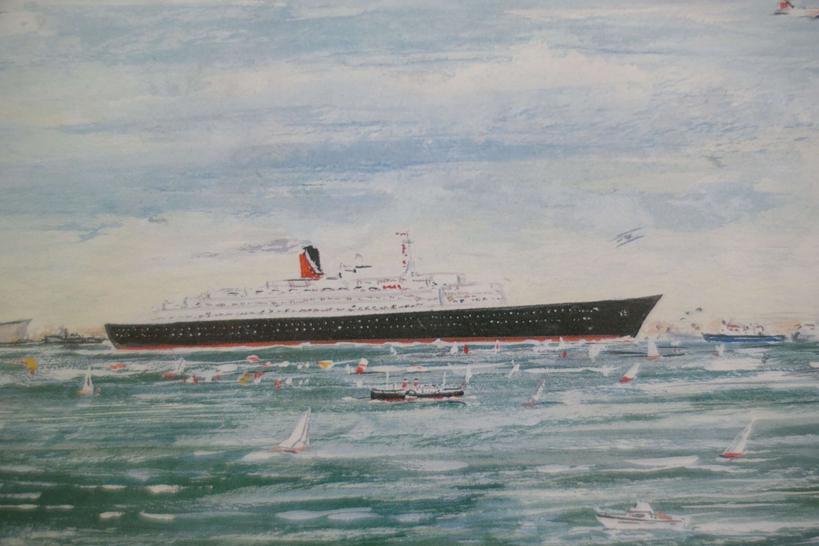 1994 Watercolour, Fleet Review Of Spithead By Mike Miller photo 474.0