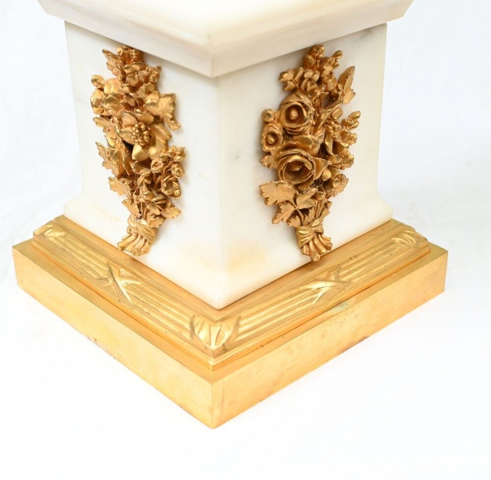 Pair French Gilt Cherub Candelabras Clodion 1880 photo vintage